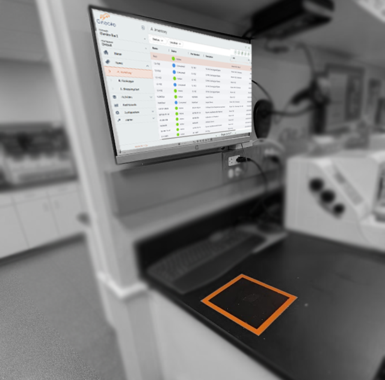 Clear view of samples and products through real-time RFID